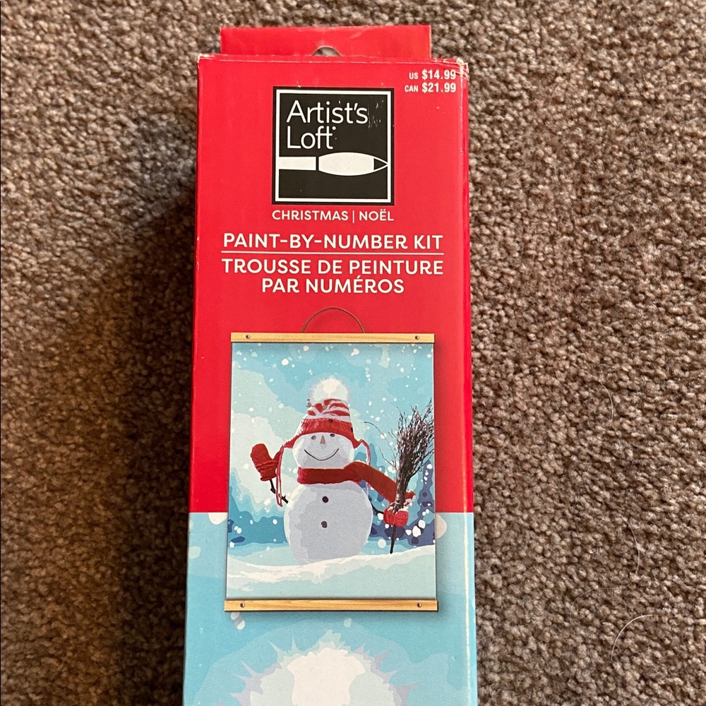 Artist's Loft™ Necessities Snowman Christmas Noel Paint-by-Number Kit New